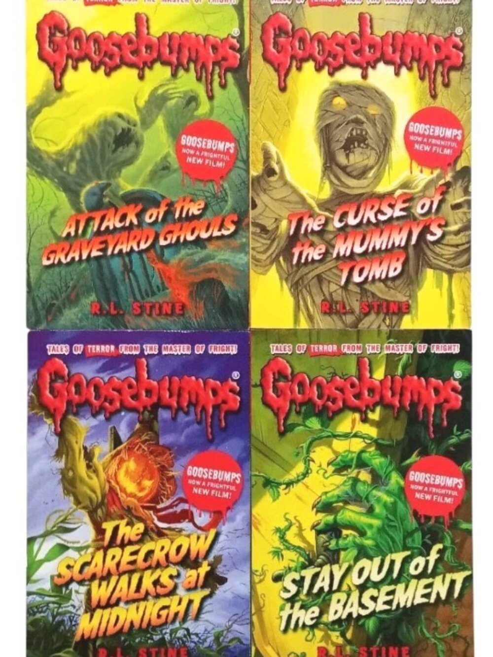 Lot of 4 Goosebumps Paperback Books by R. L. Stine Horror Scary Stories Mystery